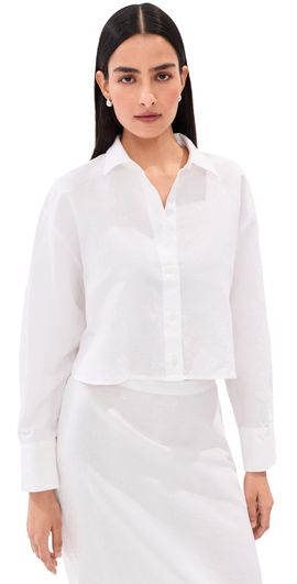 LE BOP LE BOP Felicity Linen Button Down Shirt White