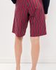 LE BOP LE BOP Frances Bermuda Shorts Red/Navy Stripe - 3