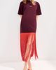 LE BOP LE BOP Fringe Nico Dress Elderberry/Red - 6