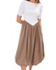 LE BOP LE BOP Gracie Dress Off White Rib/Latte - 1