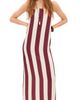 LE BOP LE BOP Hailey Dress Cream/Wine Stripe - 1