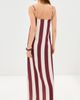 LE BOP LE BOP Hailey Dress Cream/Wine Stripe - 3