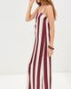 LE BOP LE BOP Hailey Dress Cream/Wine Stripe - 4