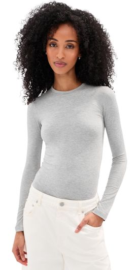 LE BOP LE BOP Hannah Thong Bodysuit Heather Grey