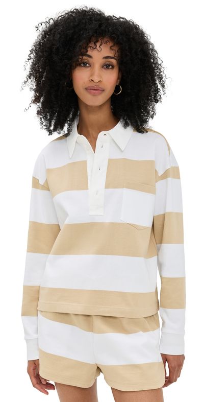 LE BOP LE BOP Hayley Polo Shirt Navy/Ivory S