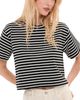 LE BOP LE BOP Hazel Cropped Tee Crème/Black - 1