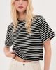 LE BOP LE BOP Hazel Cropped Tee Crème/Black - 3