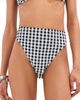 LE BOP LE BOP High Waisted Bikini Bottoms Gingham (Black/White) - 1