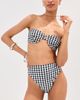 LE BOP LE BOP High Waisted Bikini Bottoms Gingham (Black/White) - 4