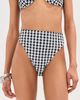 LE BOP LE BOP High Waisted Bikini Bottoms Gingham (Black/White) - 6