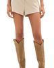LE BOP LE BOP Josie Faux Suede Hot Shorts Stone - 1