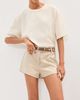 LE BOP LE BOP Josie Faux Suede Hot Shorts Stone - 2
