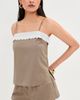 LE BOP LE BOP Lace Trim Shorts Taupe - 6