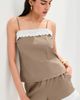 LE BOP LE BOP Lace Trim Tank Taupe - 2