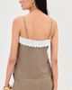 LE BOP LE BOP Lace Trim Tank Taupe - 3