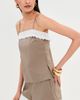 LE BOP LE BOP Lace Trim Tank Taupe - 4