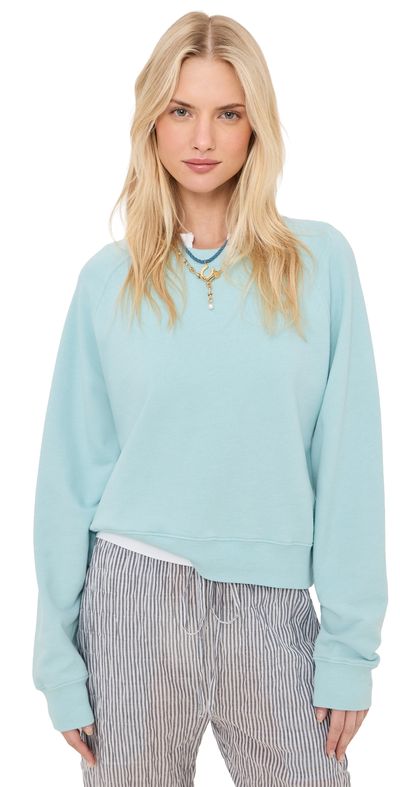 LE BOP LE BOP LE BOP x Mally K. Goldman Kenter Crew Neck Sweatshirt Blue