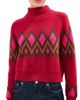LE BOP LE BOP Lindsay Turtleneck Sweater Red Fair Isle - 1