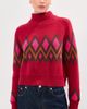 LE BOP LE BOP Lindsay Turtleneck Sweater Red Fair Isle - 3