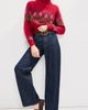 LE BOP LE BOP Lindsay Turtleneck Sweater Red Fair Isle - 6