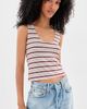 LE BOP LE BOP Louise Stripe Tank Burgundy/Ivory - 2
