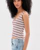 LE BOP LE BOP Louise Stripe Tank Burgundy/Ivory - 4