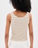 LE BOP LE BOP Louise Stripe Tank Top Taupe/White - 3