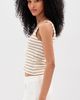 LE BOP LE BOP Louise Stripe Tank Top Taupe/White - 4