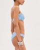LE BOP LE BOP Low V Rise Bikini Bottoms Gingham (Marina/Ivory) - 4