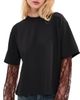 LE BOP LE BOP Lucy Double Lace Tee Black/Brown - 1