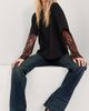 LE BOP LE BOP Lucy Double Lace Tee Black/Brown - 2