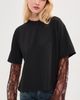 LE BOP LE BOP Lucy Double Lace Tee Black/Brown - 3