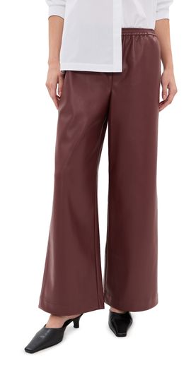 LE BOP LE BOP Margot Faux Leather Pants Oxblood