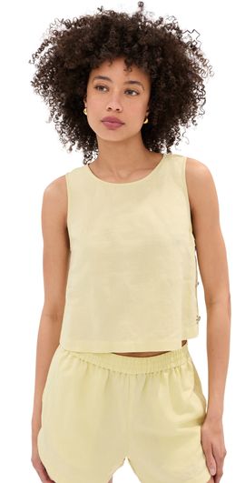 LE BOP LE BOP Margot Linen Blouse Honeydew