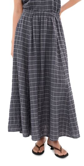 LE BOP LE BOP Martha Checked Skirt Charcoal