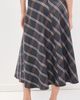 LE BOP LE BOP Myrtle Circle Skirt Charcoal/Blue Plaid - 4