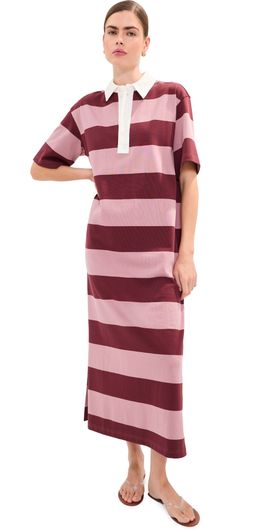 LE BOP LE BOP Nell Polo Maxi Dress Mahogany/Rose