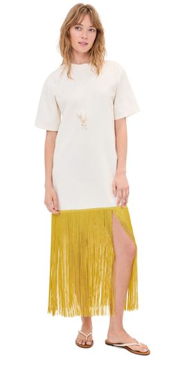 LE BOP LE BOP Nico Fringe Dress Ivory/Olive