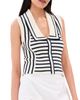 LE BOP LE BOP Noa Ribbed Tank Top Midnight/White - 1
