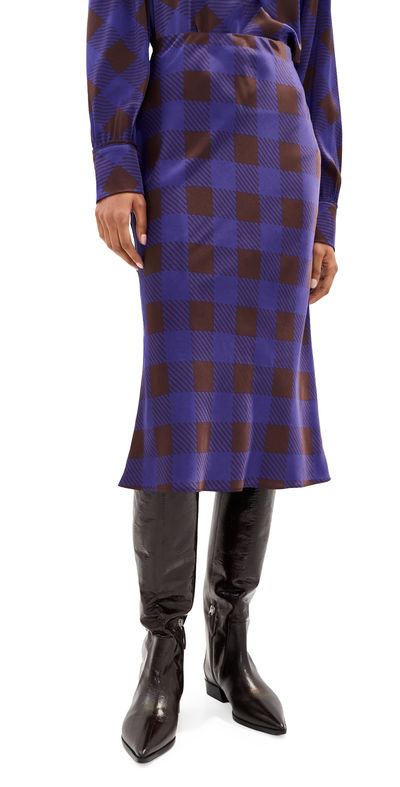 LE BOP LE BOP Olive Skirt Deep Blue/Brown
