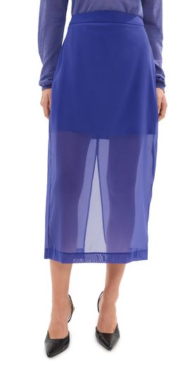 LE BOP LE BOP Olivia Organza Skirt Deep Iris