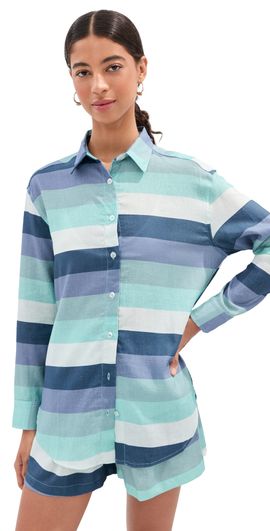 LE BOP LE BOP Ombre Button Down Shirt OCEAN OMBRE