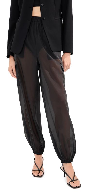 LE BOP LE BOP Organza Cargo Pocket Pants Black