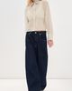 LE BOP LE BOP Organza Cropped Buttondown with Embellished Collar Ivory - 5