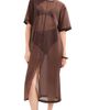 LE BOP LE BOP Organza Midi Dress Coffee Bean - 1
