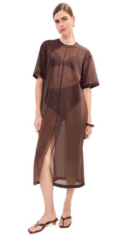 LE BOP LE BOP Organza Midi Dress Coffee Bean