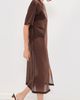 LE BOP LE BOP Organza Midi Dress Coffee Bean - 4