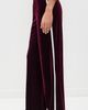 LE BOP LE BOP Paige Velvet Pants Wine/Ivory Stripe - 4
