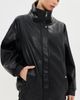 LE BOP LE BOP Pebble Faux Leather Bomber Black - 3