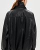 LE BOP LE BOP Pebble Faux Leather Bomber Black - 4